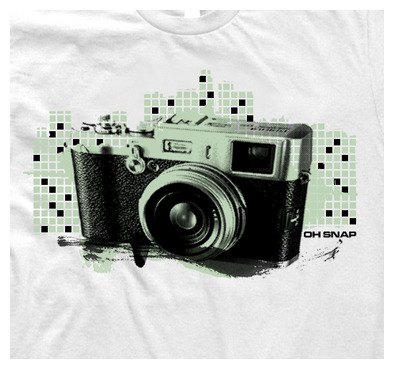 Oh snap camera t-shirt, crew neck, photography, 