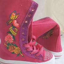 Floral Canvas Kids Sneakers 
