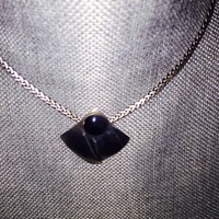 Silver Chain with square pendant - Thumbnail 1