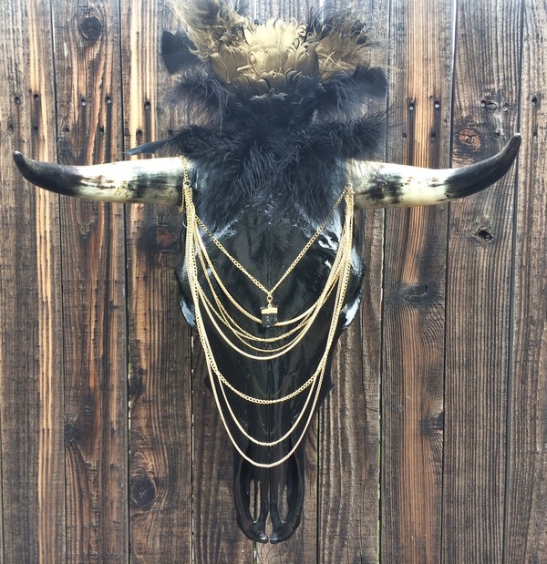 "Gatsby" Cow Skull