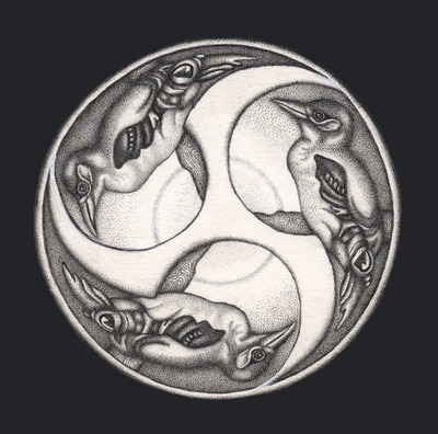 "A Descent of Nine Pt. 1" fine art print