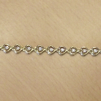 Heart tennis bracelet - free ship usa