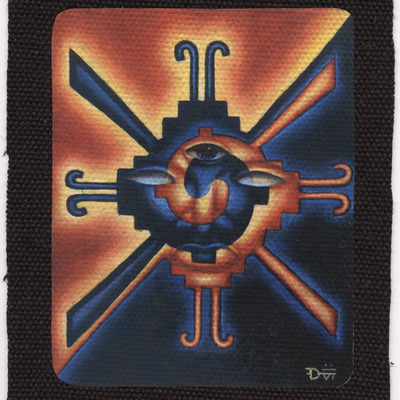 "hunab ku, that's who!" hemp fabric patch