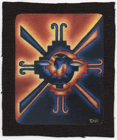 "Hunab Ku, That's Who!" hemp fabric patch