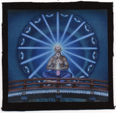 "Still Water" hemp fabric patch