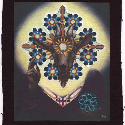 "light of the world" hemp fabric patch