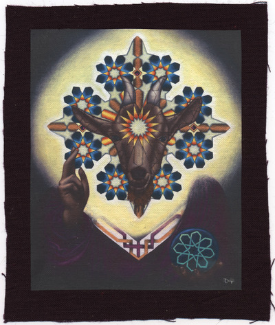 "Light of the World" hemp fabric patch