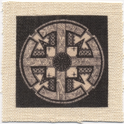"celtic cross" hemp fabric patch