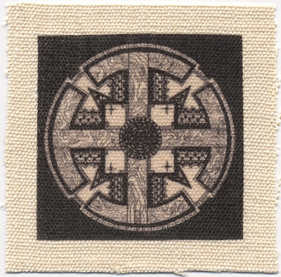 "Celtic Cross" hemp fabric patch