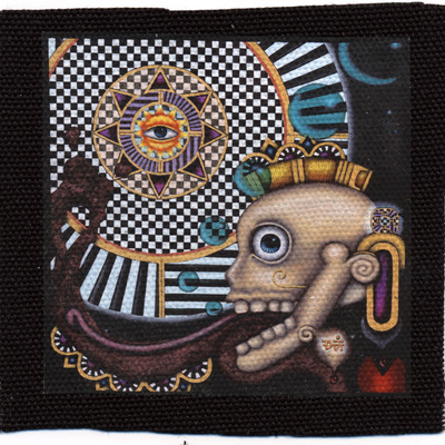 "exhale the physical!" hemp fabric patch