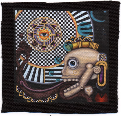 "Exhale the Physical!" hemp fabric patch