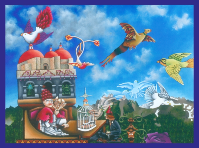 "Deities Obsolete" greeting card
