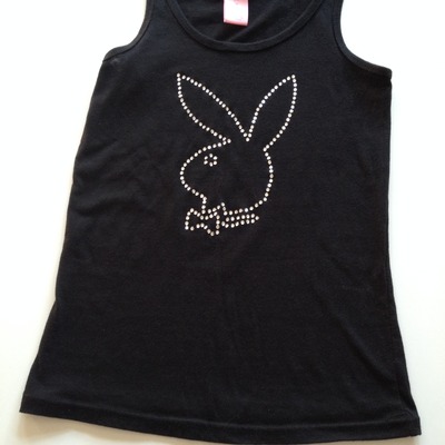 Rhinestone playboy tank