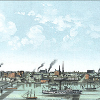 Toledo, Ohio in 1876 - Bird's Eye View Map, Aerial, Panorama map, Vintage, Antique map, Reproduction, Giclée, Fine Art, Wall Art, History - Thumbnail 2