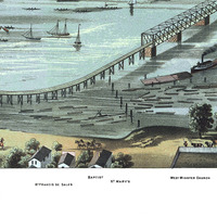 Toledo, Ohio in 1876 - Bird's Eye View Map, Aerial, Panorama map, Vintage, Antique map, Reproduction, Giclée, Fine Art, Wall Art, History - Thumbnail 3