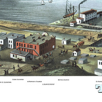 Toledo, Ohio in 1876 - Bird's Eye View Map, Aerial, Panorama map, Vintage, Antique map, Reproduction, Giclée, Fine Art, Wall Art, History - Thumbnail 4