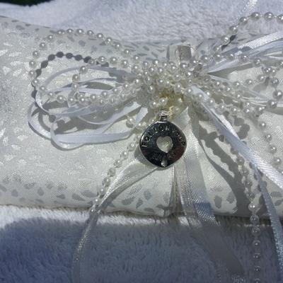 Bridal lavender/flaxseed eye pillow