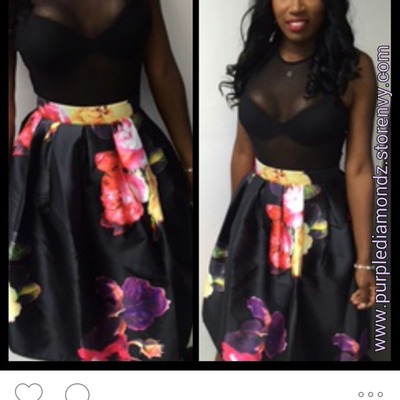 Flower blossom skirt