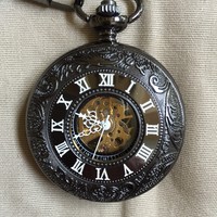 Vintage Style Mechanical Pocket Watch - Thumbnail 4