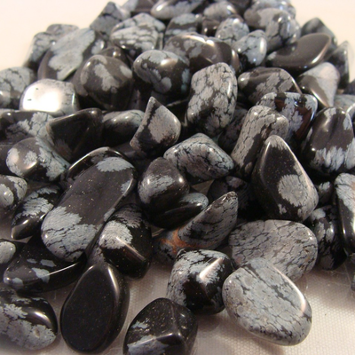 Polished snowflake obsidian