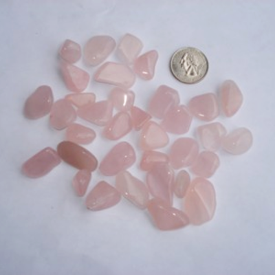 Polished rose quartz
