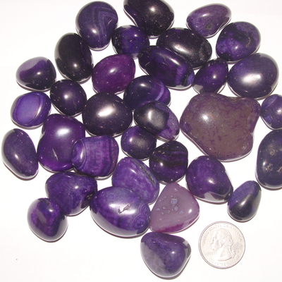 Polished purple agate
