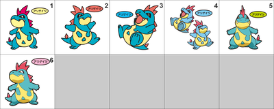 159 Croconaw Pan Stickers Pokemon