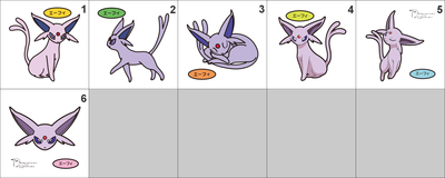196 Espeon Pan Stickers Pokemon