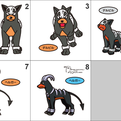 228, 229 houndour, houndoom pan stickers pokemon - Thumbnail 3