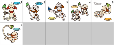 235 Smeargle Pan Stickers Pokemon