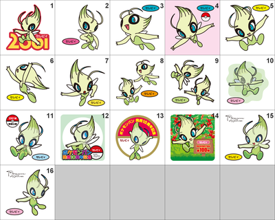 251 Celebi Pan Stickers Pokemon