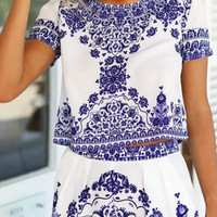 FASHION BLUE AND WHITE PORCELAIN DRESS - Thumbnail 1