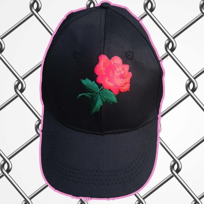 Rose patch cap