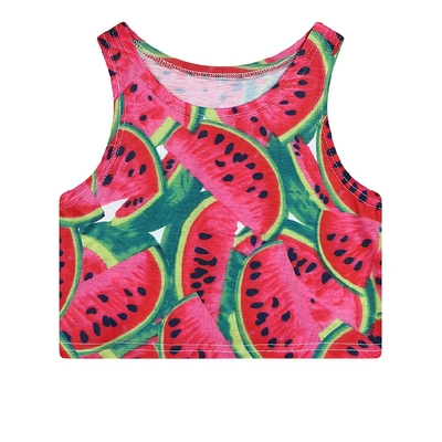 ALL OVER PRINT WATERMELON CROP TOP