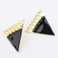 Spiked Triangle Earrings - Colors Available - Thumbnail 1