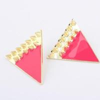 Spiked Triangle Earrings - Colors Available - Thumbnail 3
