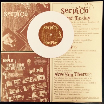 SERPICO - "Display" 7" OOP LIMITED WHITE WAX