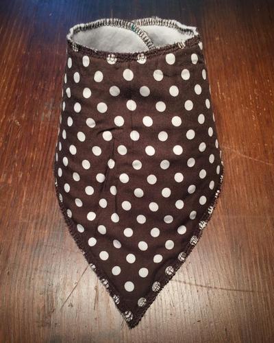 Brown Polka Dot Bandana Bib
