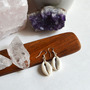 Cowrie Shell Earrings, Small Shell Earrings, Cowrie Shells, Beach Earrings-2
