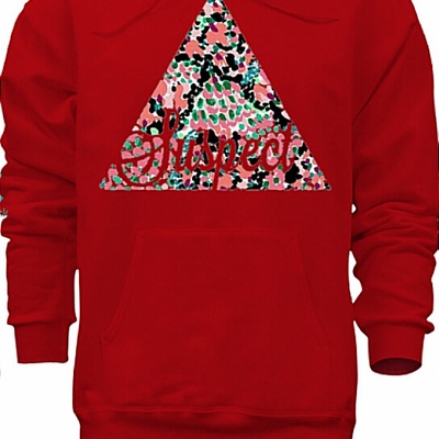 Pyramid scheme hoodie red