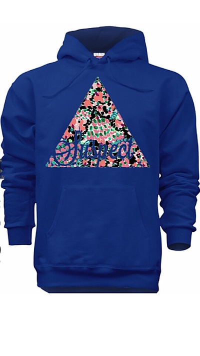 Pyramid scheme hoodie blue