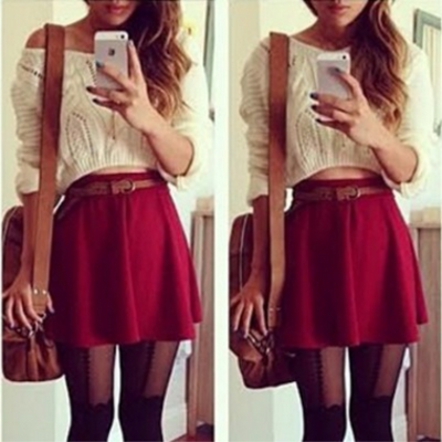 Lovely mini skirt for autumn or winter nice skirt  20701