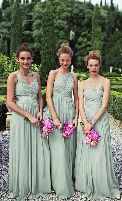 long bridesmaid dresses, Lime green bridesmaid dresses, mismatched bridesmaid dresses, chiffon bridesmaid dresses, BD14512