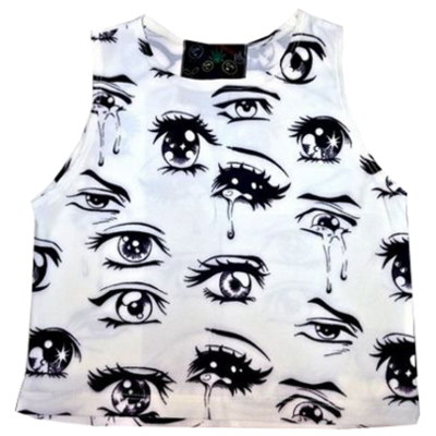 Anime eyes crop top