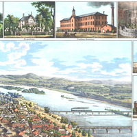 Harrisburg, Pennsylvania in 1855 - Bird's Eye View, Map, Aerial, Panorama, Vintage, Antique, Fine Art, Wall Art, History - Thumbnail 3