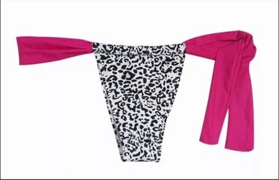 Animal Print Side Tie Brazilian Bottom