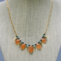 Orange Moonstone Statement Necklace - Thumbnail 1
