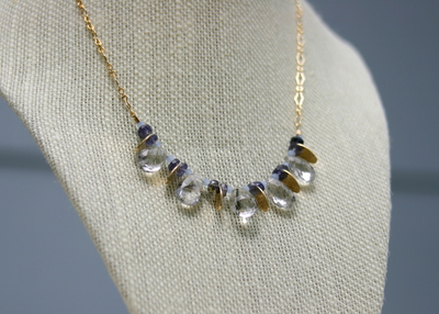 Tourmalinated Quartz Statement Necklace