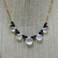 Midnight Moonstone Statement Necklace - Thumbnail 2