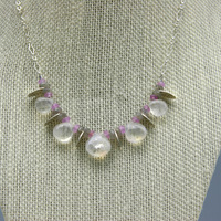 Lavender and Moonstone Statement Necklace - Thumbnail 1